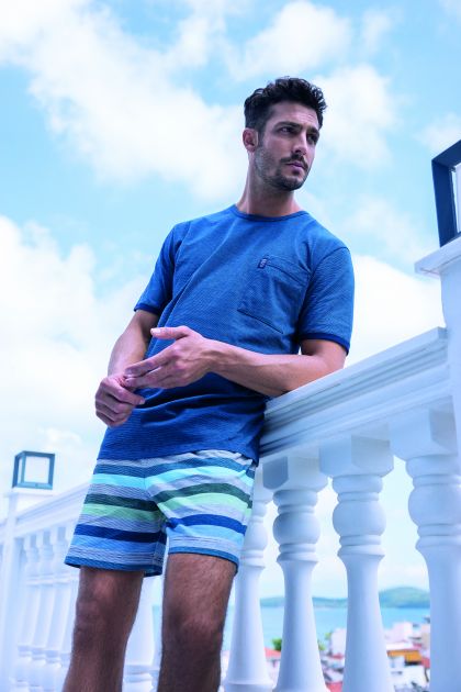 Ammann Pyjama blauw 56 -