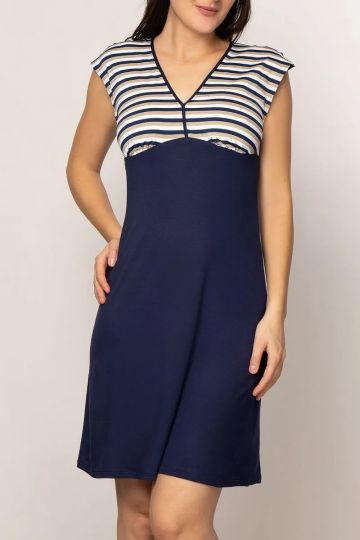 Zomerkleedje La belle a bord blauw