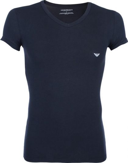 Armani T-shirt V-neck blauw L -