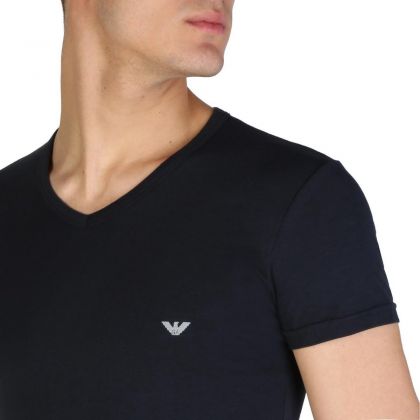 Armani T-shirt V-neck blauw L -