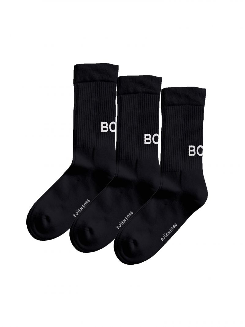 Bjornborg Core crew polyamide sock 3P zwart 41-45 -