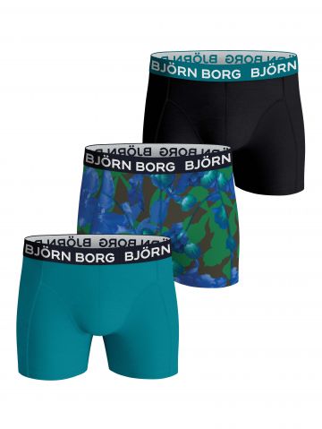 Bjornborg Cotton stretch boxer 3P blauw Xl -