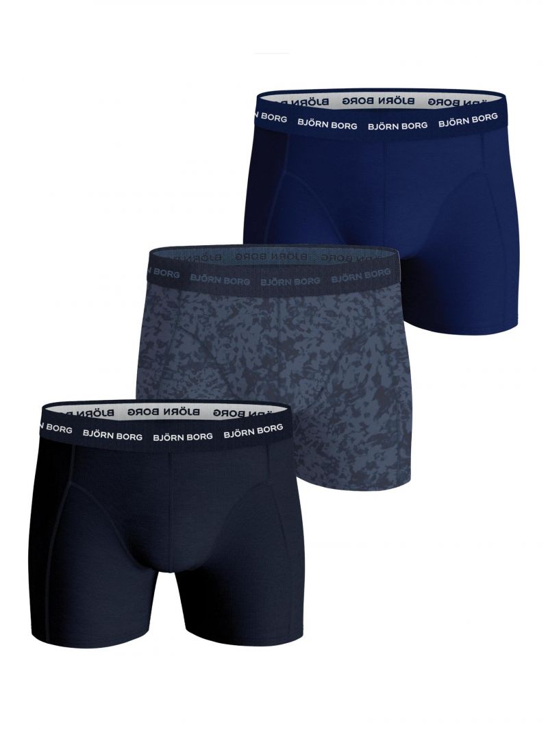 Bjornborg Cotton Stretch boxer 3P blauw M -