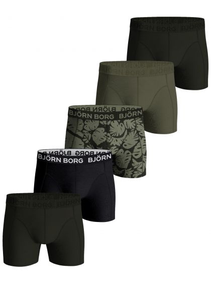 Bjornborg COTTON STRETCH BOXER 5p groen Xl -