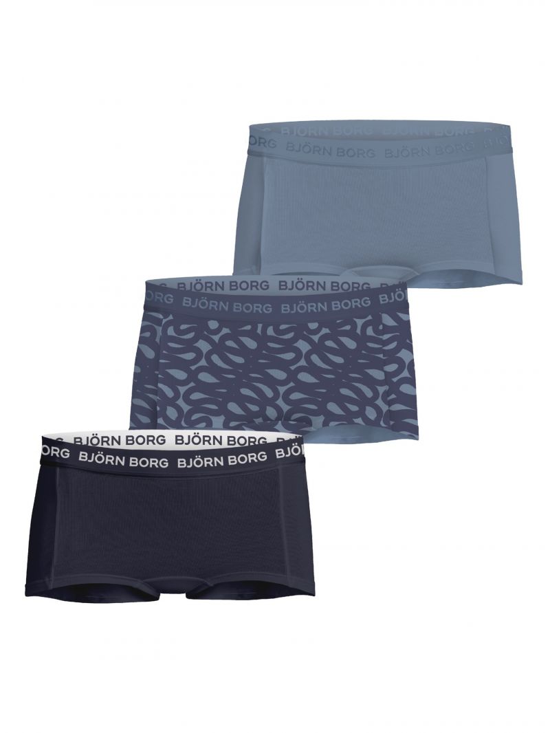 Bjornborg COTTON STRETCH BOXER SHORTS 3p blauw 170 -
