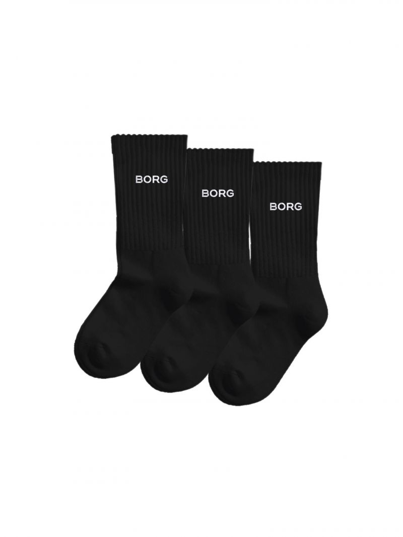 Bjornborg Essential crew sock 3P zwart 26-30 -