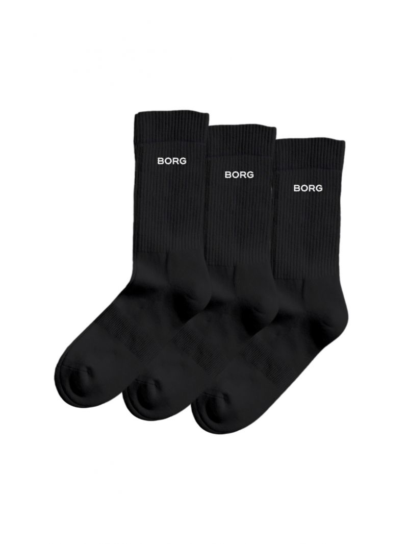 Bjornborg Essential crew sock 3P zwart 35-38 -
