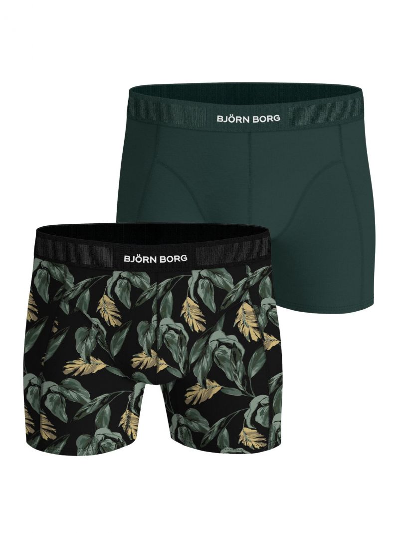 Bjornborg Organic cotton stretch boxer 2P groen Xxl -