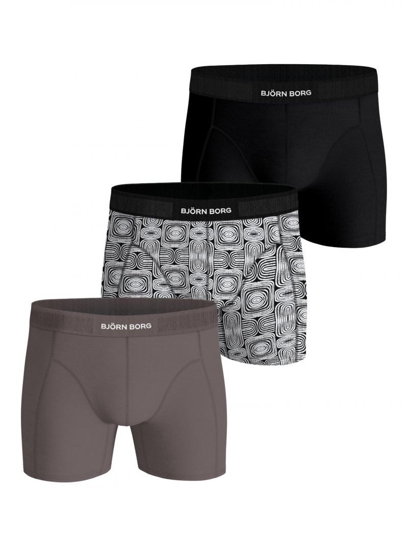 Bjornborg Organic cotton stretch boxer 3P zwart L -