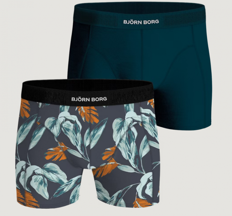 Bjornborg Premium cotton stretch boxer 2P groen Xxl -