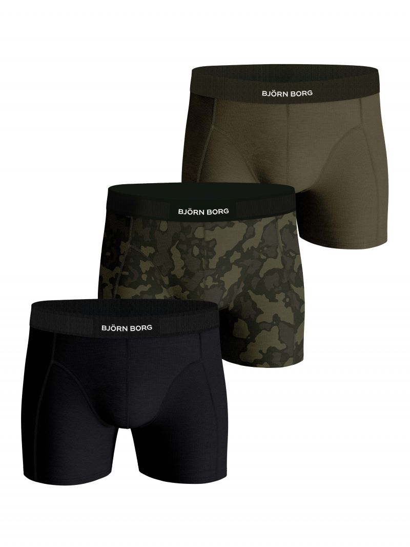 Bjornborg Premium cotton stretch boxer 3P kaki Xl -