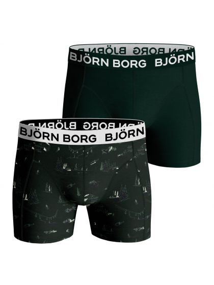 Bjornborg Shorts for Boys Combed Cotton 2P groen 134/140 -