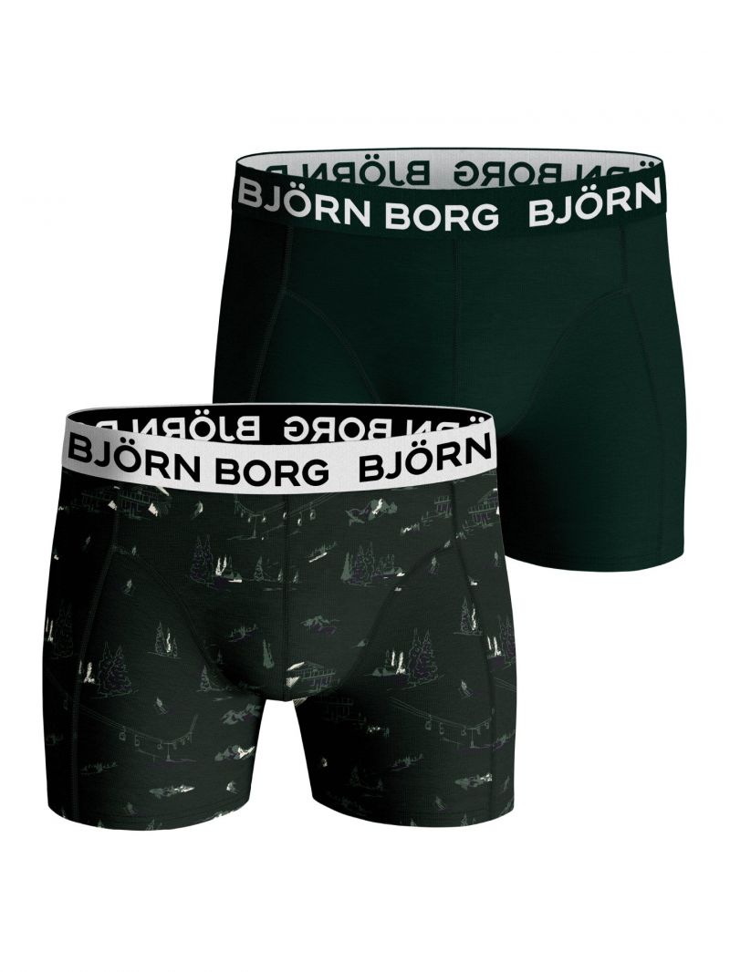 Bjornborg Shorts for Boys Combed Cotton 2P groen 158/164 -