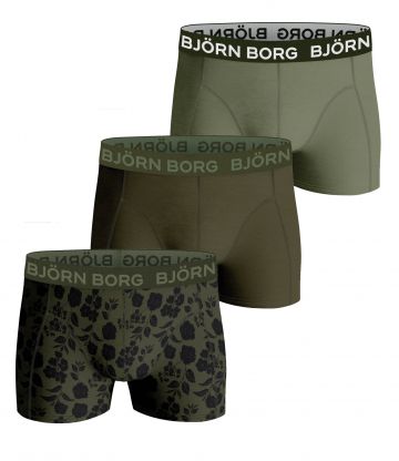 Bjornborg Shorts for Boys Cotton Stretch 3P groen 146/152 -
