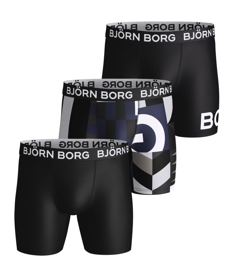 Bjornborg Shorts for Him Performance 3P blauw L -
