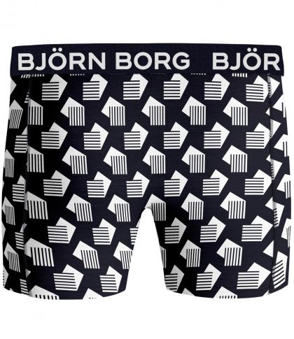 Bjornborg Shorts for Him Combed Cotton 2 Pack blauw Xl -