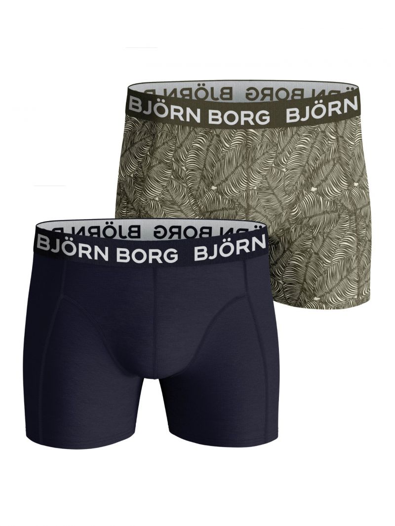 Bjornborg Shorts for Him Combed Cotton 2P groen M -