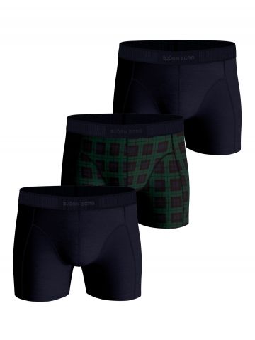 Bjornborg Shorts for Him Combed Cotton 3 Pack blauw M -