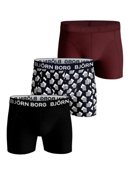 Bjornborg Shorts for Him Combed Cotton 3 Pack blauw M -