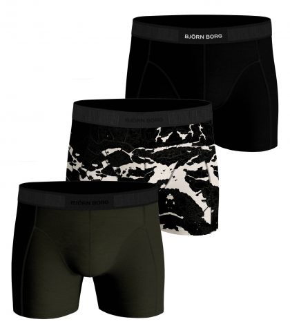 Bjornborg Shorts for Him Combed Cotton 3P zwart L -