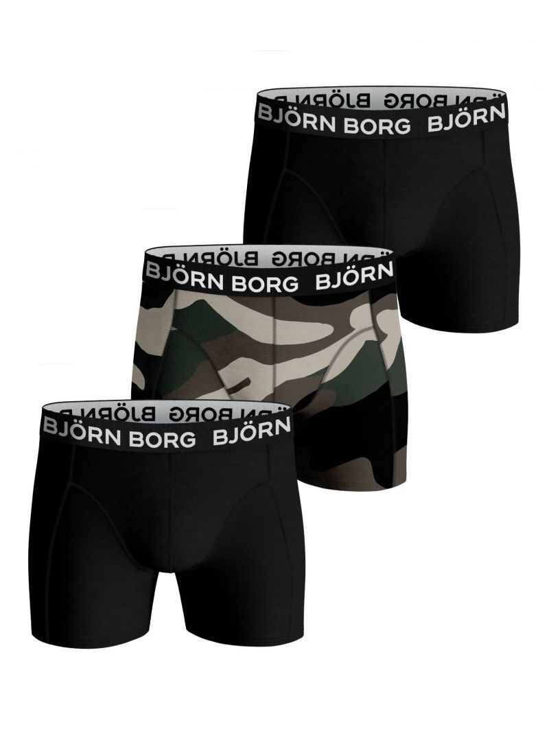 Bjornborg Shorts for Him Combed Cotton 3P zwart L -