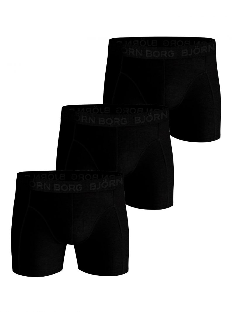 Bjornborg Shorts for Him Combed Cotton 3P zwart S -