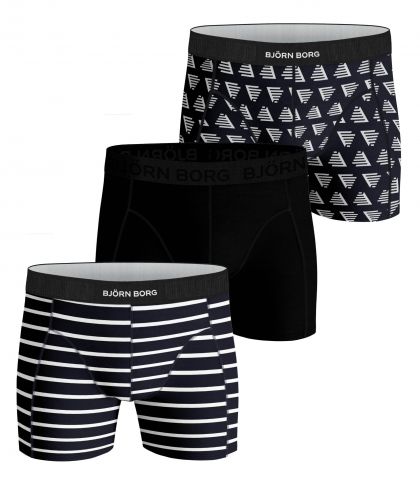 Bjornborg Shorts for Him Combed Cotton 3P zwart M -