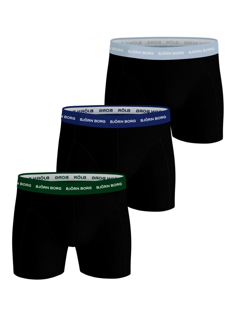 Bjornborg Shorts for Him Cotton Stretch 3 Pack zwart S -