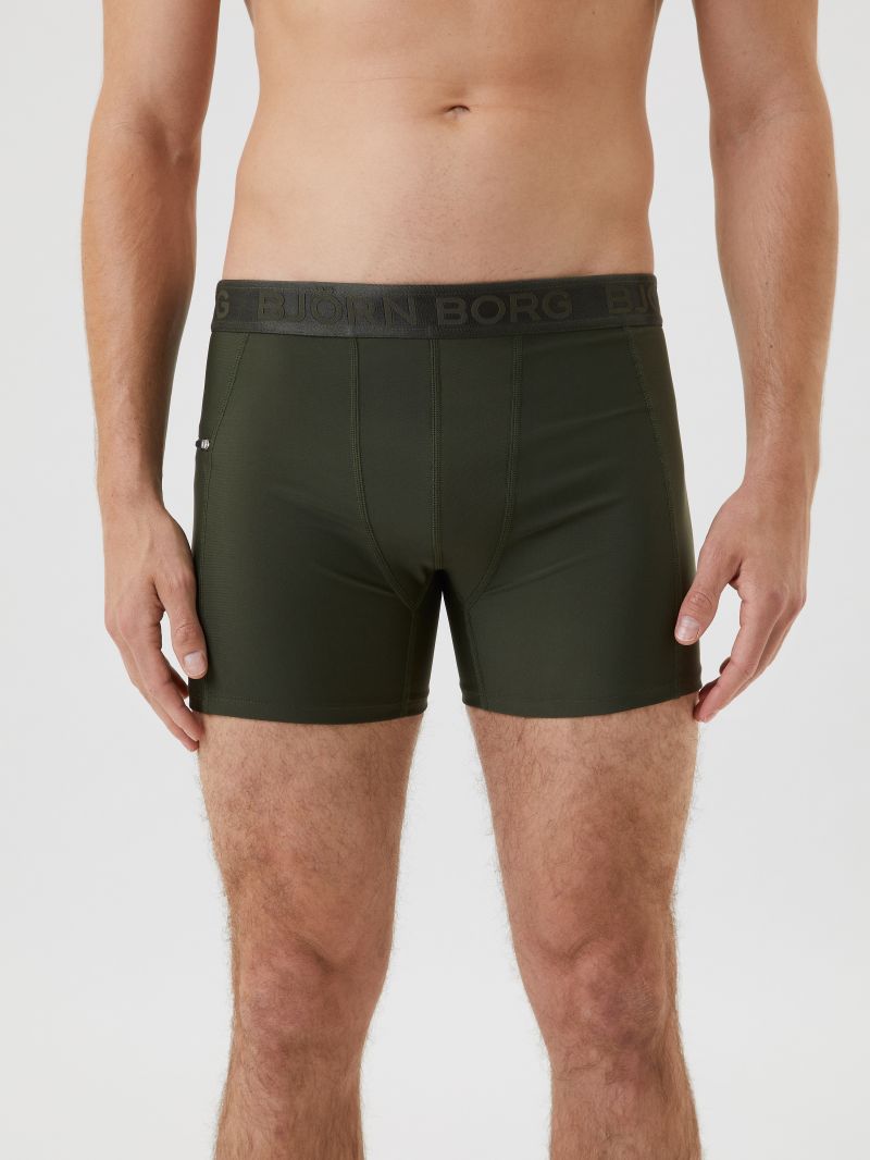 Bjornborg Zwemshort stretch kaki S -