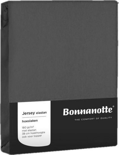 Bonnanotte Hoeslaken 90/100 X 200/220 donker grijs 100/200 -
