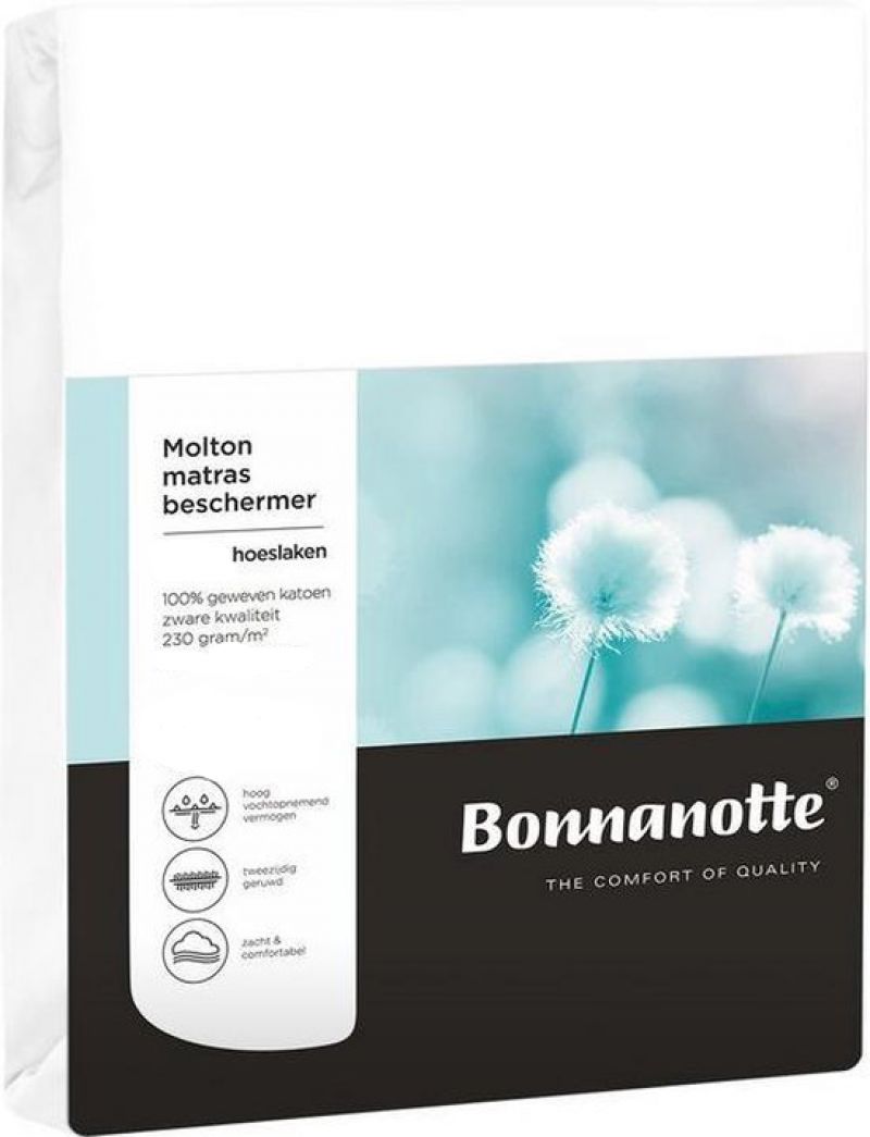 Bonnanotte Matrasbeschermer moton hk30 wit 180/200 -