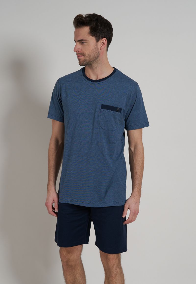 Bugatti Pyjama O-neck blauw 52 -