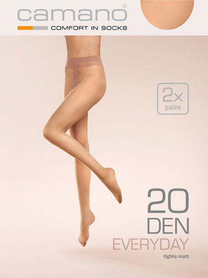 Camano Everyday 20 Den Matt Tights 2P huidskleur 42-44 -
