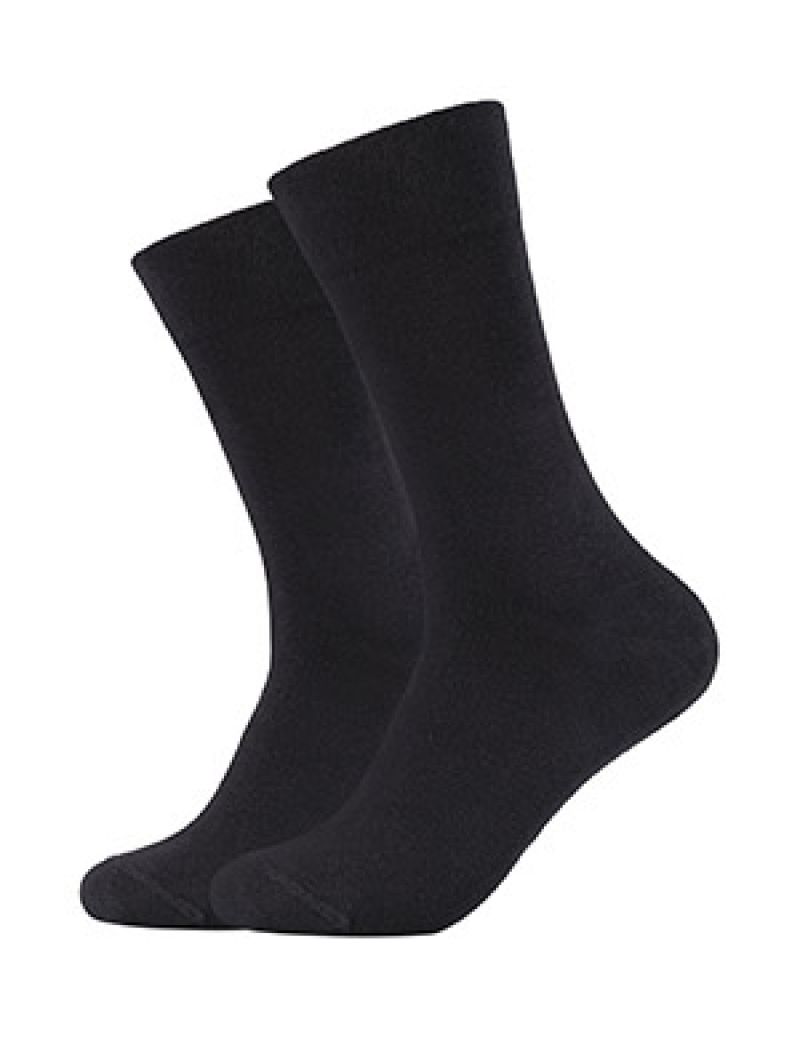 Camano Men ca-soft organic cotton Socks 2p zwart 35-38