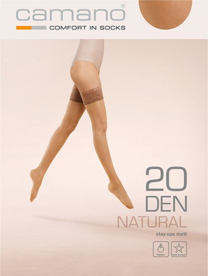 Camano Natural 20 Den Stay-up 1p zwart S -