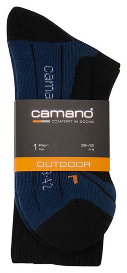 Camano Unisex all mountain outdoor Socks 1p blauw 35-38 -