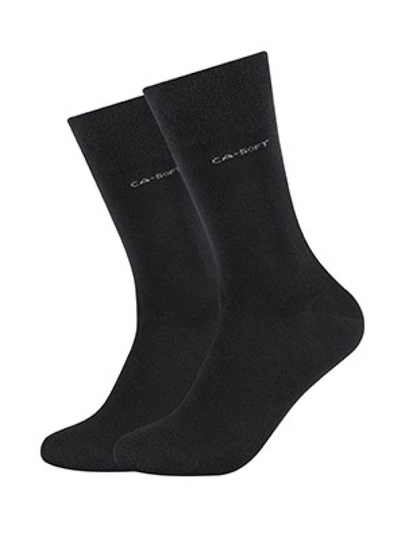 Camano Unisex ca-soft Socks 2p zwart 35-38