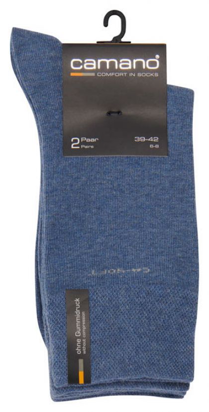 Camano Unisex ca-soft Socks 2p zwart 35-38