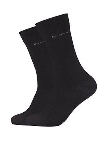 Camano Unisex ca-soft tex wool Socks 2p zwart 39-42