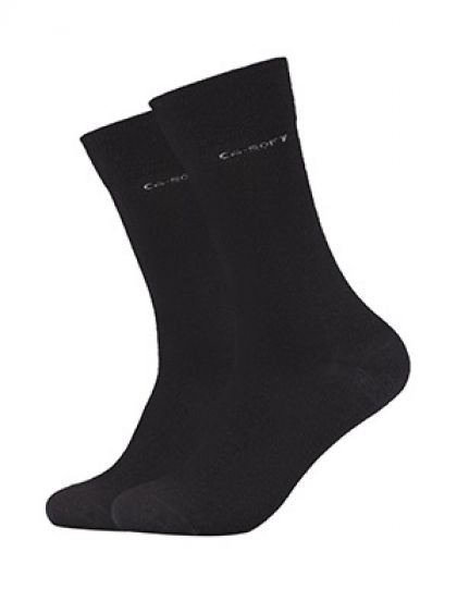 Camano Unisex ca-soft tex wool Socks 2p zwart 43-46