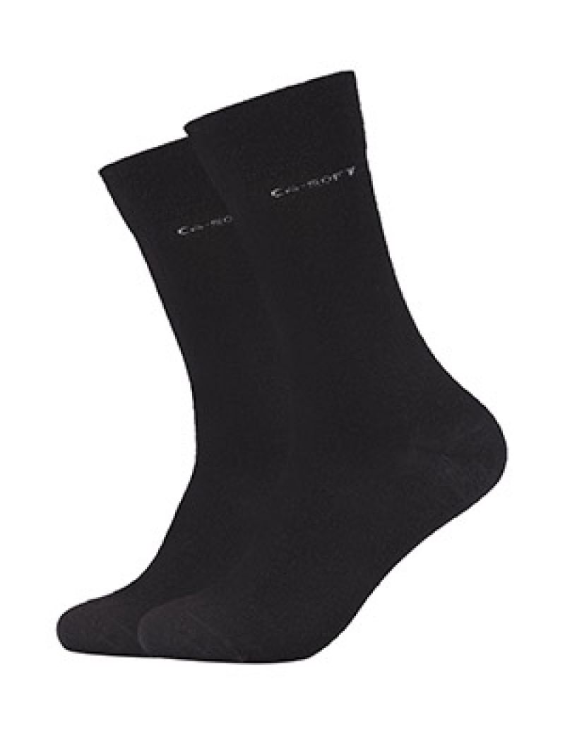 Camano Unisex ca-soft tex wool Socks 2p zwart 43-46