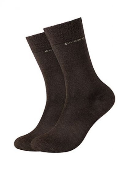 Camano Unisex ca-soft tex wool Socks 2p bruin 39-42