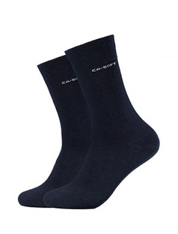 Camano Unisex ca-soft tex wool Socks 2p blauw 43-46