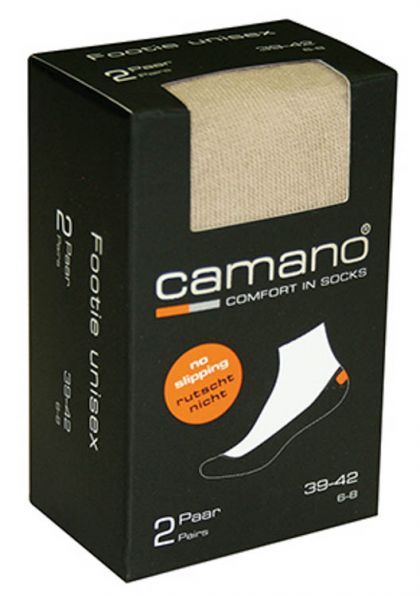 Camano Unisex comfort Footies in box 2p zwart 35-38