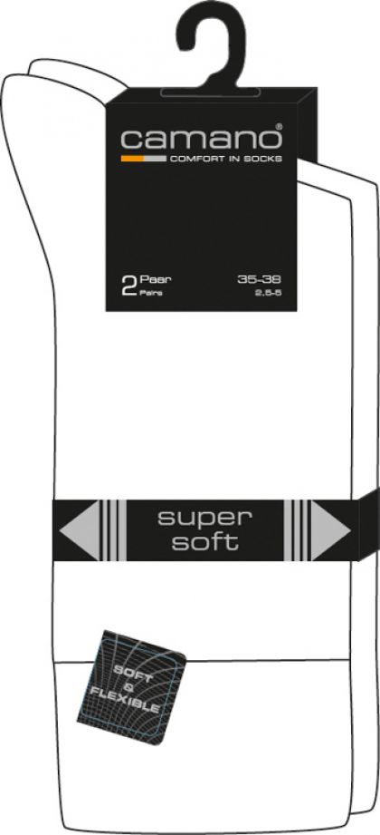 Camano Unisex function diabetic Socks 2p grijs 39-42