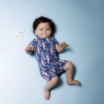 Charliechoe Baby jumpsuit short sleeve TheOnlyInTheS blauw 62 -