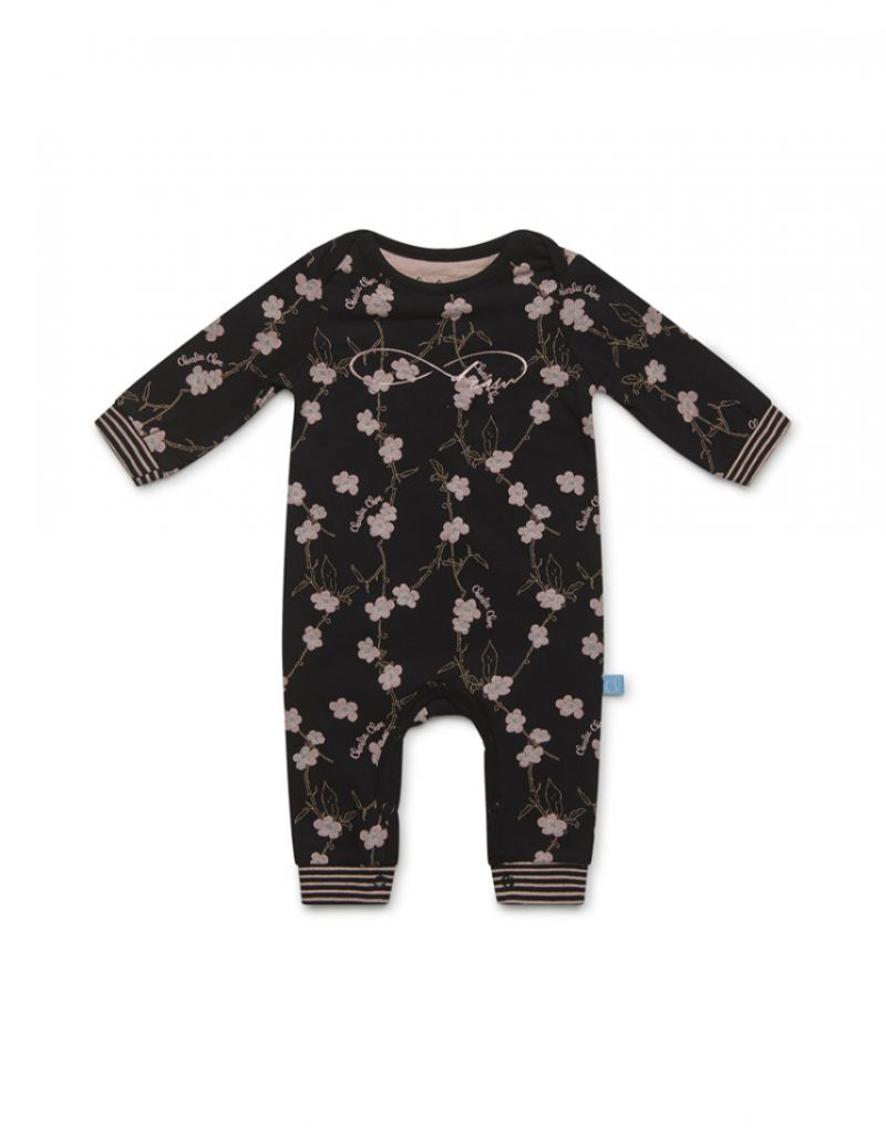 Charliechoe Baby jumpsuit zwart 50 -