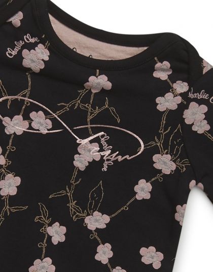 Charliechoe Baby jumpsuit zwart 50 -