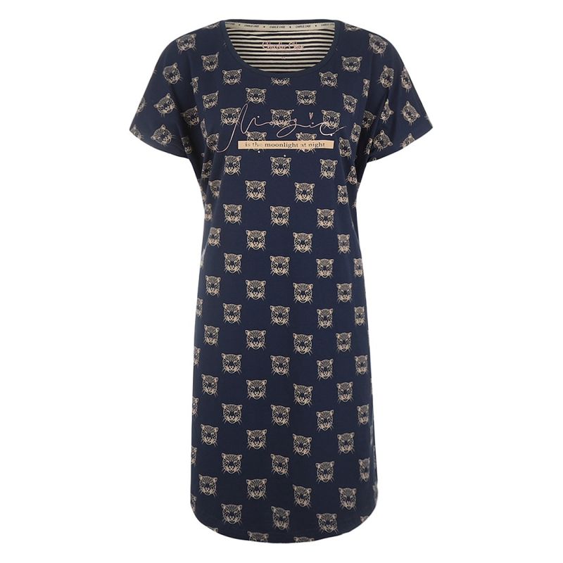 Charliechoe Big Shirt Lost in Paradise blauw S -