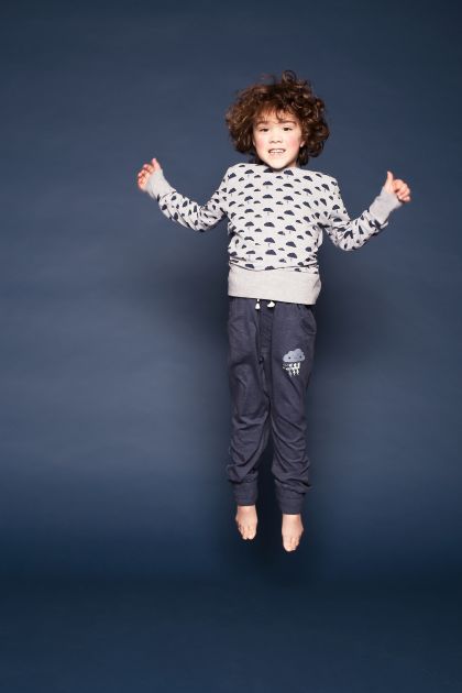 Charliechoe Boys lounge pant set blauw 134/140 -